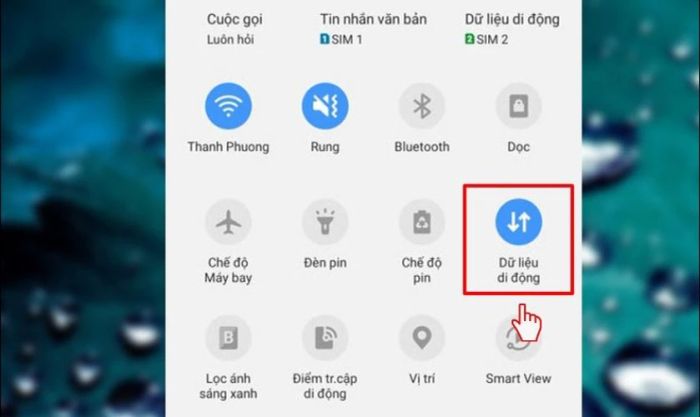 Vô hiệu hóa dữ liệu di động khi không cần thiết