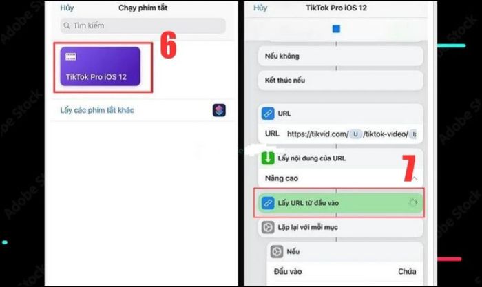 Nhấn vào phím tắt TikTok Pro iOS 12 để tải video không có logo bên trong.