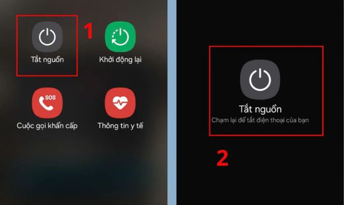 Tắt nguồn và khởi động lại thiết bị