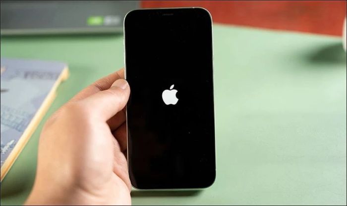 Chờ đợi cho đến khi logo Apple xuất hiện trên màn hình