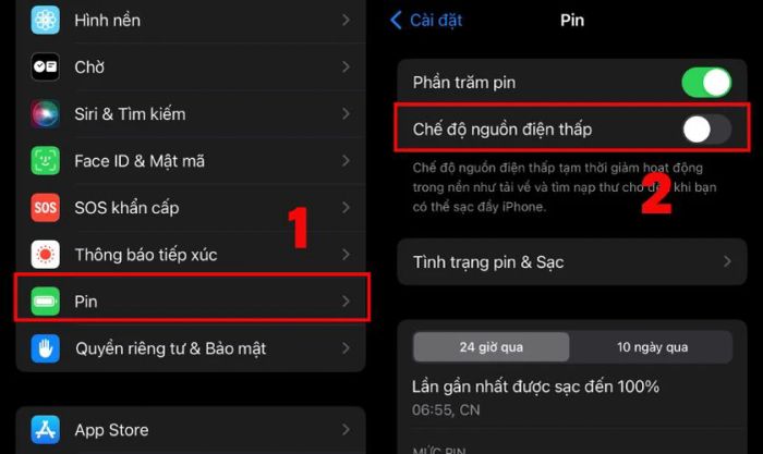 Kích hoạt chế độ tiết kiệm pin cho iOS 18
