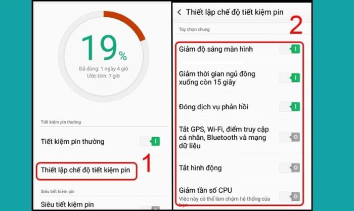 Bật chế độ Tiết kiệm pin