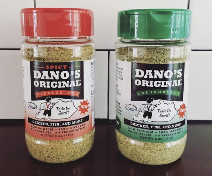 Two jars of seasoning blend