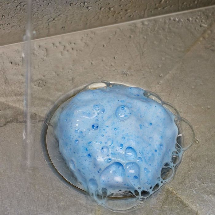 The same packet now bubbling and foaming