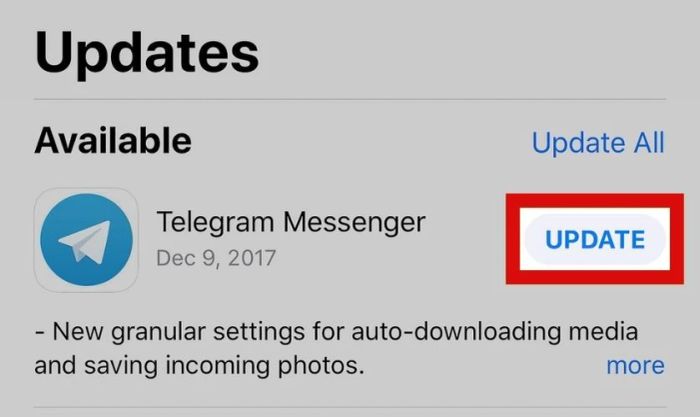 Cập nhật phần mềm Telegram mới nhất