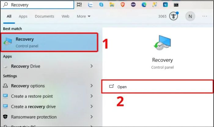Sử dụng System Restore