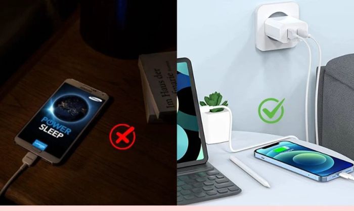 Nên sạc điện thoại ở nơi thoáng mát, dễ dàng tản nhiệt