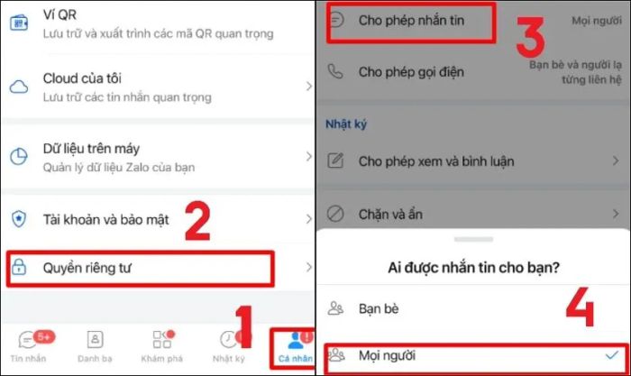 Tại sao không thể nhận thông báo từ người lạ trên Zalo?