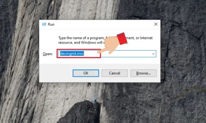 Mở nhanh Device Manager qua hộp thoại Run bằng phím tắt