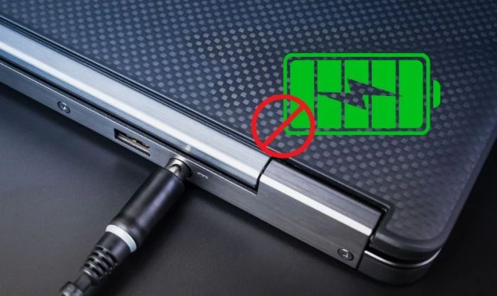 Dấu hiệu của lỗi 'The AC Power Adapter Type Cannot Be Determined'