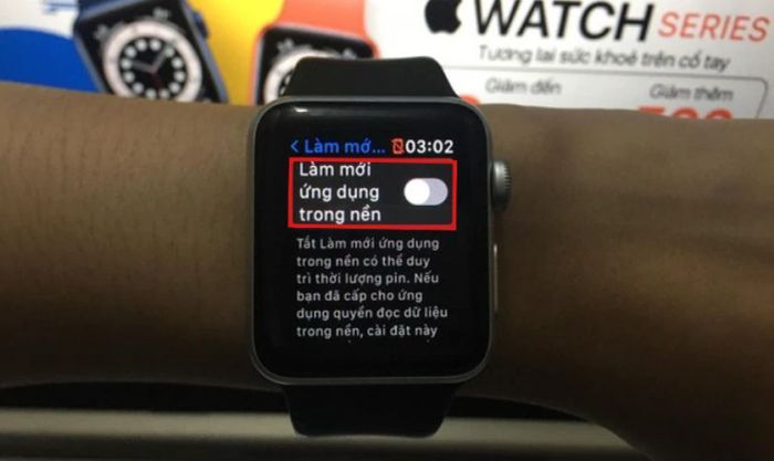 Khắc phục tình trạng Apple Watch nhanh hết pin - Tắt chế độ làm mới ứng dụng trong nền