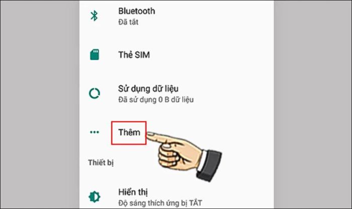 Cài đặt lại mạng trên Xiaomi