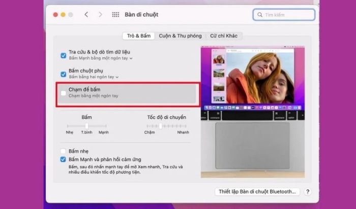 Điều chỉnh độ nhạy của chuột bằng thanh trượt
