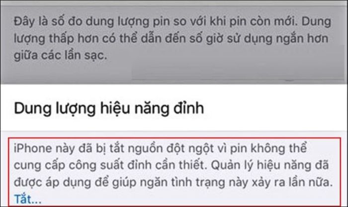 Ý nghĩa của các thông báo trong tình trạng pin iPhone