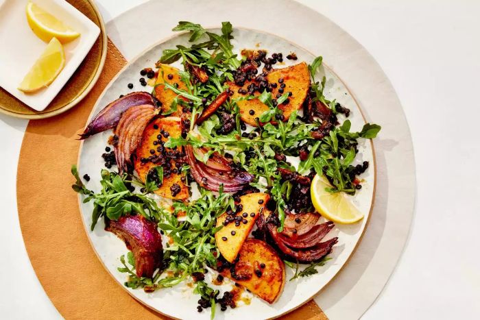 Roasted Squash Lentil Salad