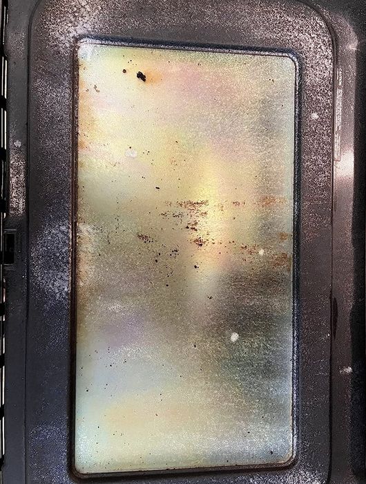 Before using the cleaner on an oven door