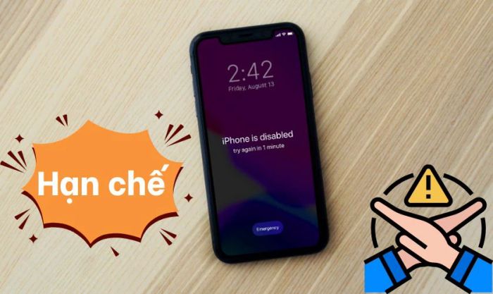 Cách hạn chế tình trạng iPhone bị vô hiệu hoá 60 phút