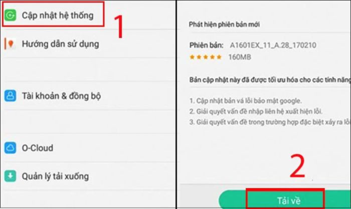 Cập nhật phần mềm điện thoại