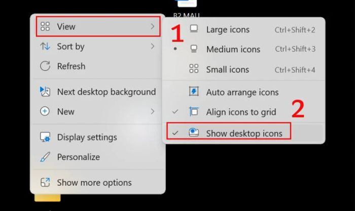 Hướng dẫn khắc phục lỗi mất tất cả biểu tượng trên màn hình Desktop