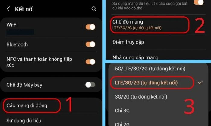 Chuyển sang tự động kết nối