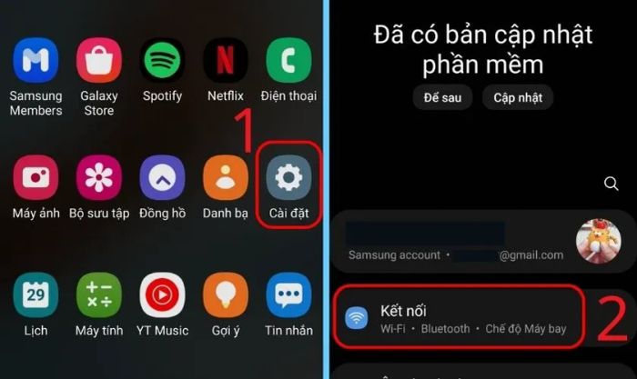 Thiết lập chế độ mạng tự động