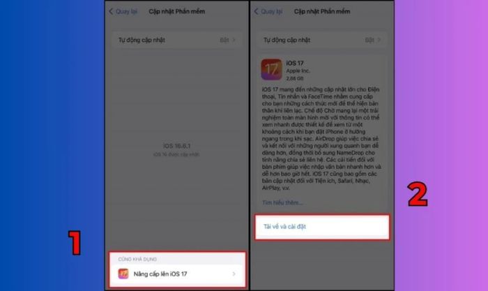 Chọn tải về phần mềm mới nhất mà hệ thống đề xuất