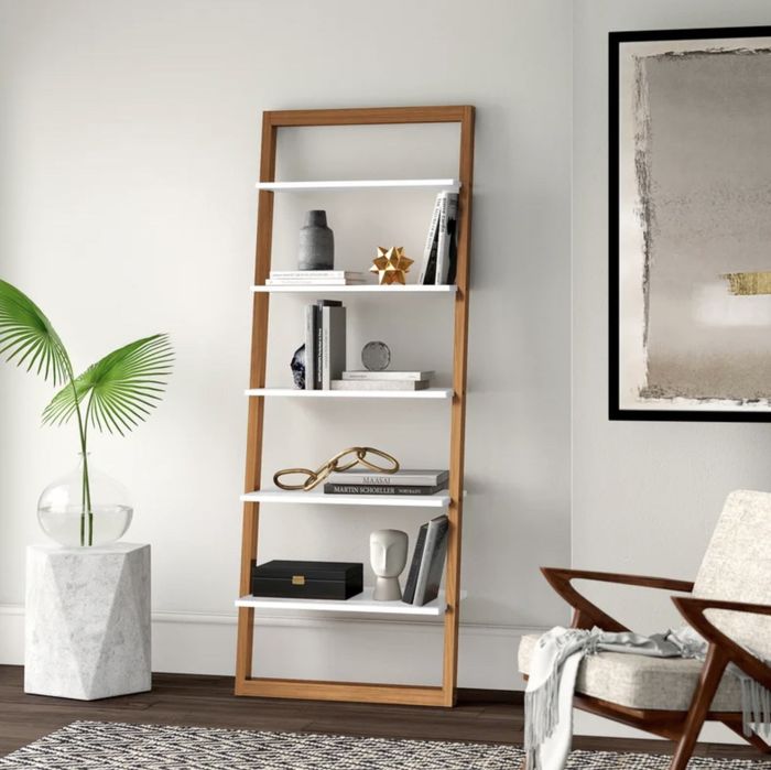 gold ladder bookcase