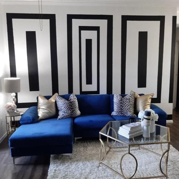 the blue sofa