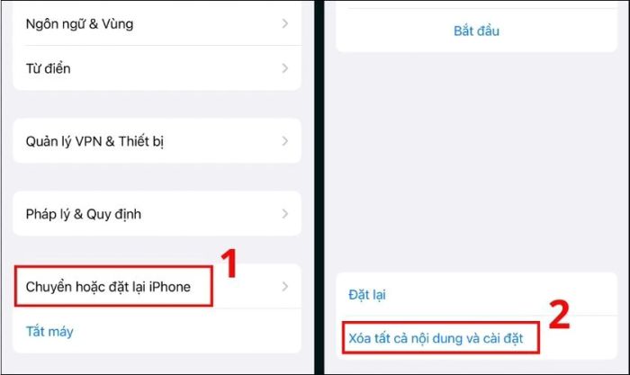 Khôi phục cài đặt gốc để ngăn ngừa lây nhiễm virus