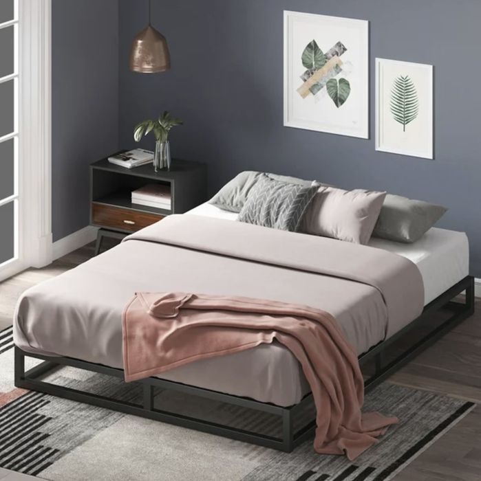 metal low-profile bed frame