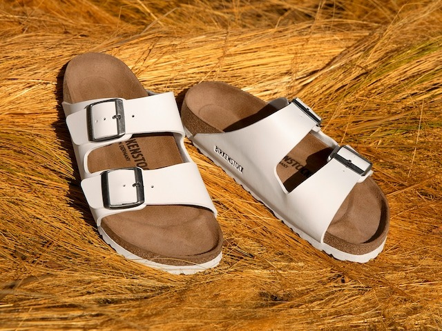 the white sandals