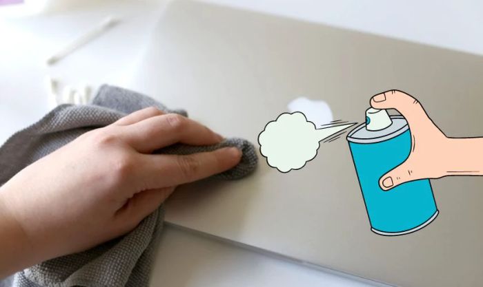 Sửa MacBook bị móp tại nhà với vết móp nhẹ