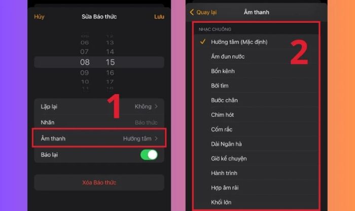 Tùy chỉnh âm báo trong ứng dụng Đồng hồ