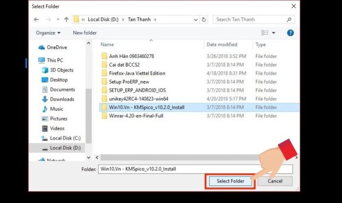 Chọn thư mục bạn muốn quét và nhấn Select Folder.