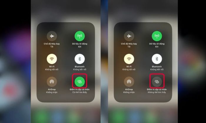 Bật chế độ điểm truy cập cá nhân