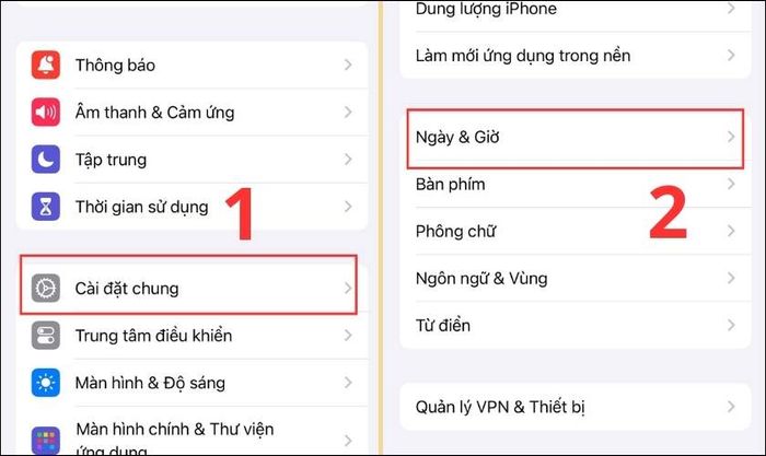 Thiết lập lại thời gian trên iPhone