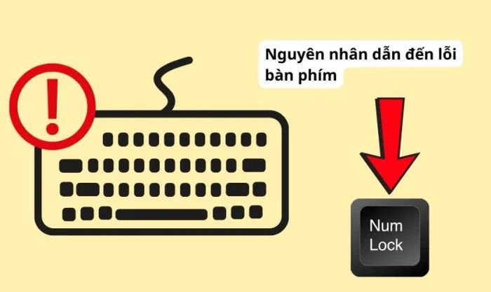 Khi vô tình bật tính năng Numlock, bàn phím sẽ gõ số thay vì chữ