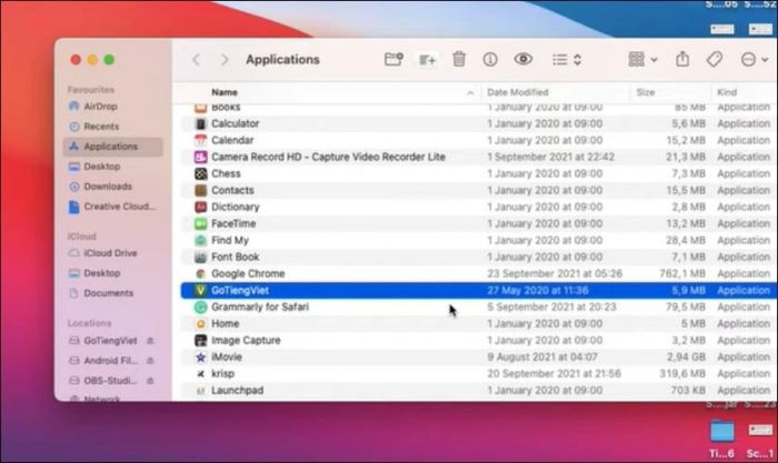 Nhấn tổ hợp phím Command và V để dán