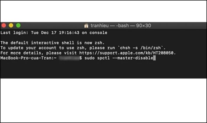 Để tắt Gatekeeper trên MacBook, bạn hãy sử dụng tổ hợp phím Command + Space.