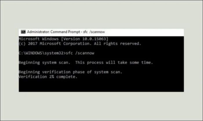 Trong cửa sổ Command Prompt, bạn gõ câu lệnh sfc/scannow và nhấn Enter