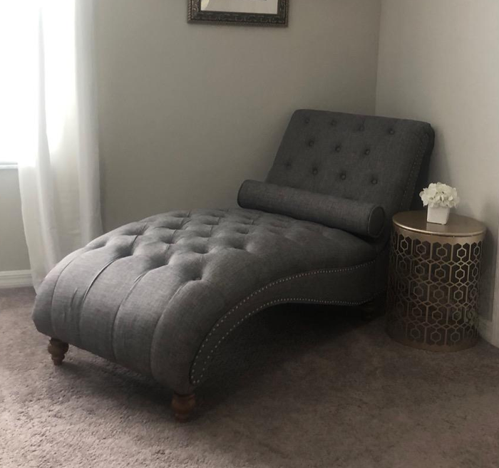 Reviewer image of the gray lounger