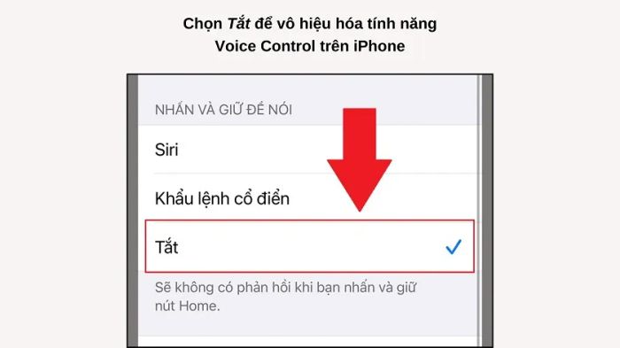 Chọn Tắt.