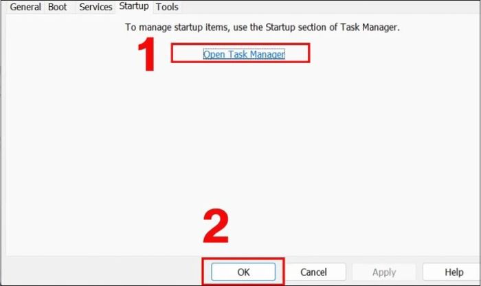 Áp dụng chế độ Clean Boot