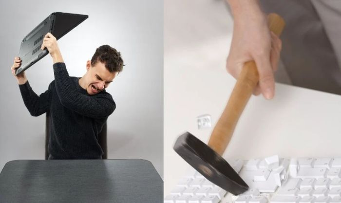 Bàn phím laptop phản hồi chậm do tác động bên ngoài bàn phím