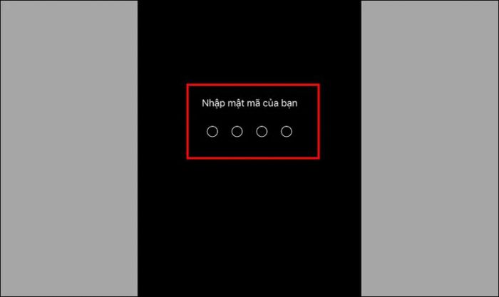 Nhập mật khẩu để xác nhận và hoàn tất thao tác