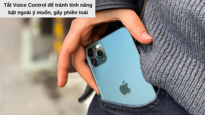 tắt Voice Control trên iPhone