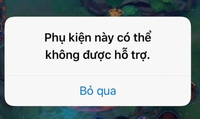 Lỗi phụ kiện sạc iPhone không được hỗ trợ thường xảy ra khi kết nối với thiết bị không phải của Apple