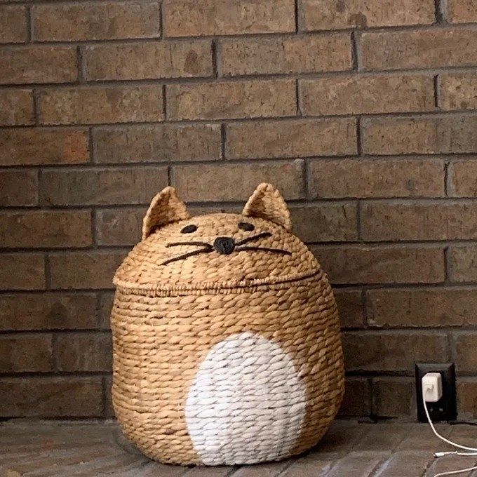the basket shaped like a cat
