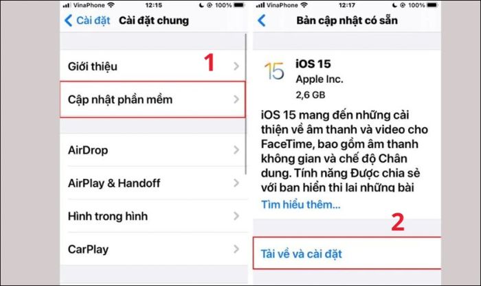 Cập nhật phiên bản iOS mới cho iPhone để khắc phục vấn đề sóng yếu