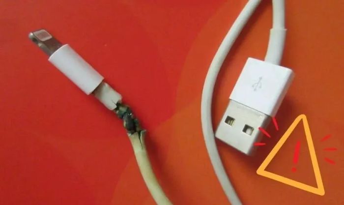 Bộ sạc không chính hãng hoặc bị hỏng có thể là lý do khiến iPhone không thể sạc vào pin